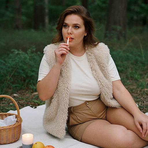 Cozy Forest Candlelit Picnic