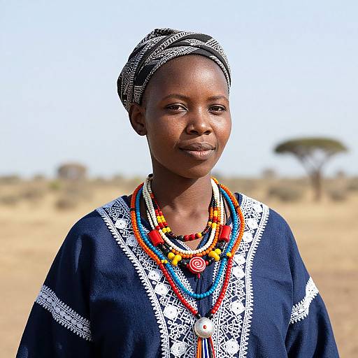 Traditional Xhosa Woman in Colorful Attire