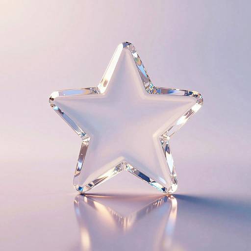 Translucent Crystal Star in Pastel