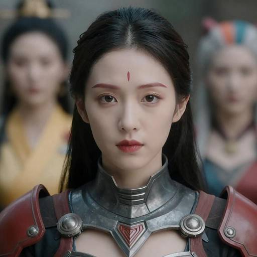 Ethereal Woman in Bold Colors