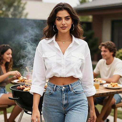 Casual Chic Pear-Shaped Woman BBQ