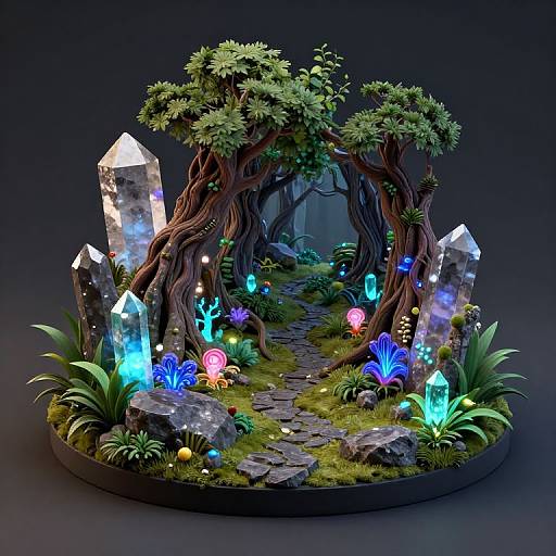 Fantastical 3D Printed Forest Scene