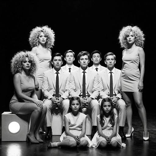 Dramatic Black and White Stage Scene