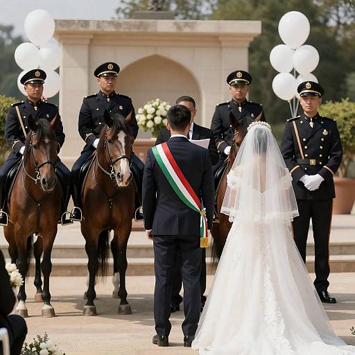 Elegant Outdoor Wedding Ceremony Scene