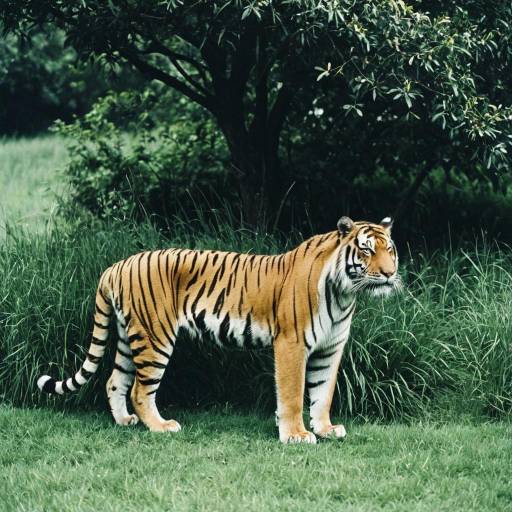Lone Tiger Amongst Nature's Serenity