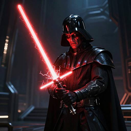 Darth Caedus in Futuristic Sith Temple