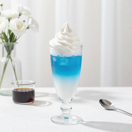 Elegant Blue and White Drink Setup