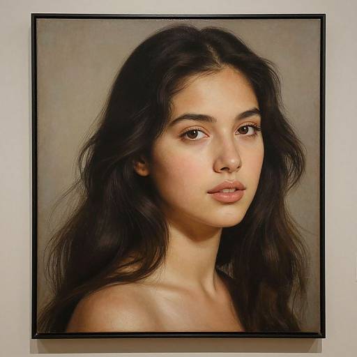 Realistic Digital Portrait of Young Woman