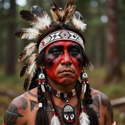 Native American Warrior Portrait