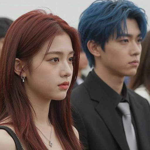 Intimate Portrait of Colorful Couple