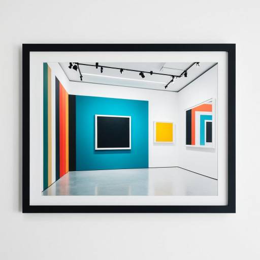 Modern Abstract Art Gallery Interior