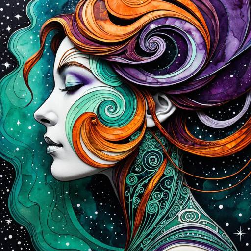 Psychedelic Abstract Portrait of Dreams Psychedelic Abstract Portrait of Dreams