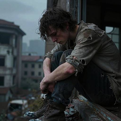 Dramatic Portrait of a Dystopian Hero