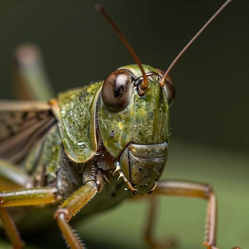 Incredible Ultra-Macro Grasshopper Close-Up