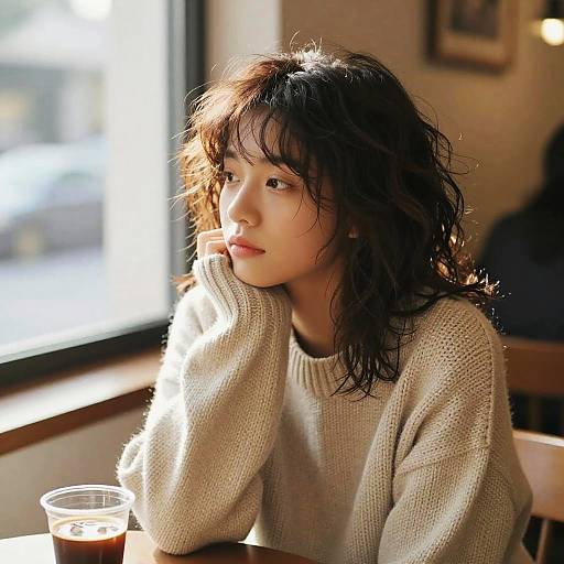 Cozy Messy Fringe in Coffee Shop