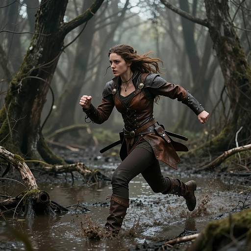 Fierce Adventure in a Dark Swamp