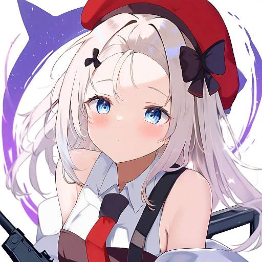 Illustration of Mp5 (girls' frontline), girls' frontline in the style of Calin