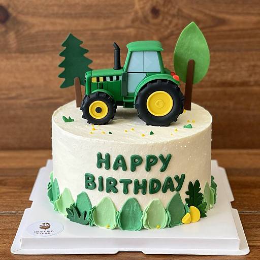 Tractor Themed Birthday Cake