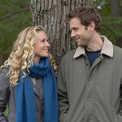 Cheerful Couple in Nature Setting