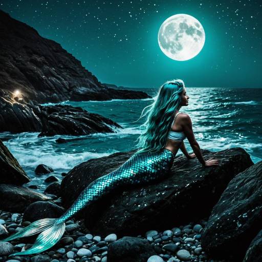 Ethereal Mermaid with Curious Sailor