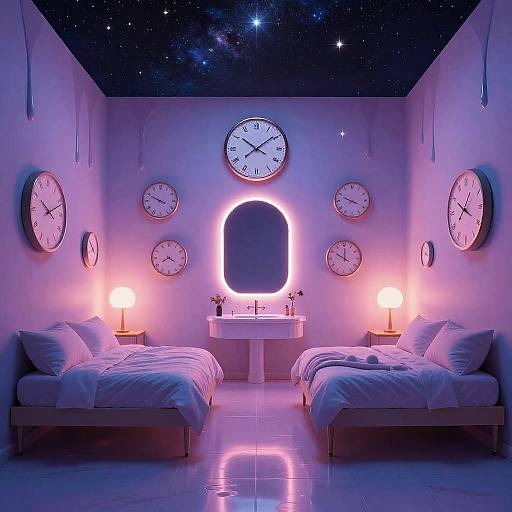 Dreamcore Neon Bedroom Fantasy