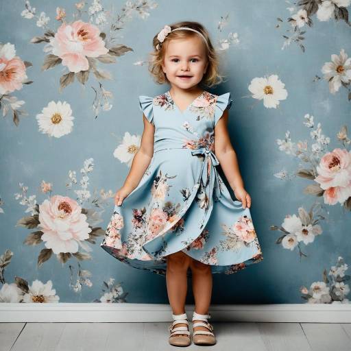 Toddler Girl in Floral Dress