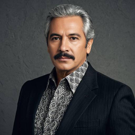 Mature Latin Male in 1970s Style Blazer and Patterned Shirt