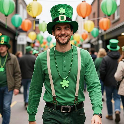 Joyful St. Patrick's Day Celebration Scene