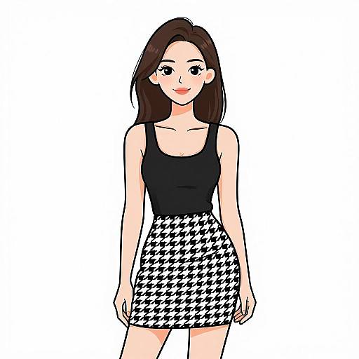 Smiling Woman in Casual Chic Outfit