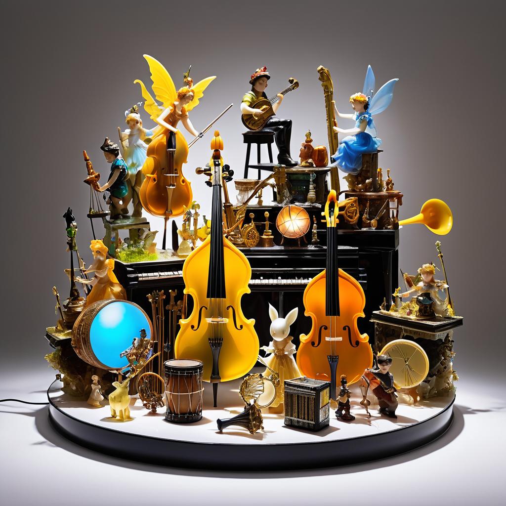 Whimsical Sculpture of Mixed Media Creations