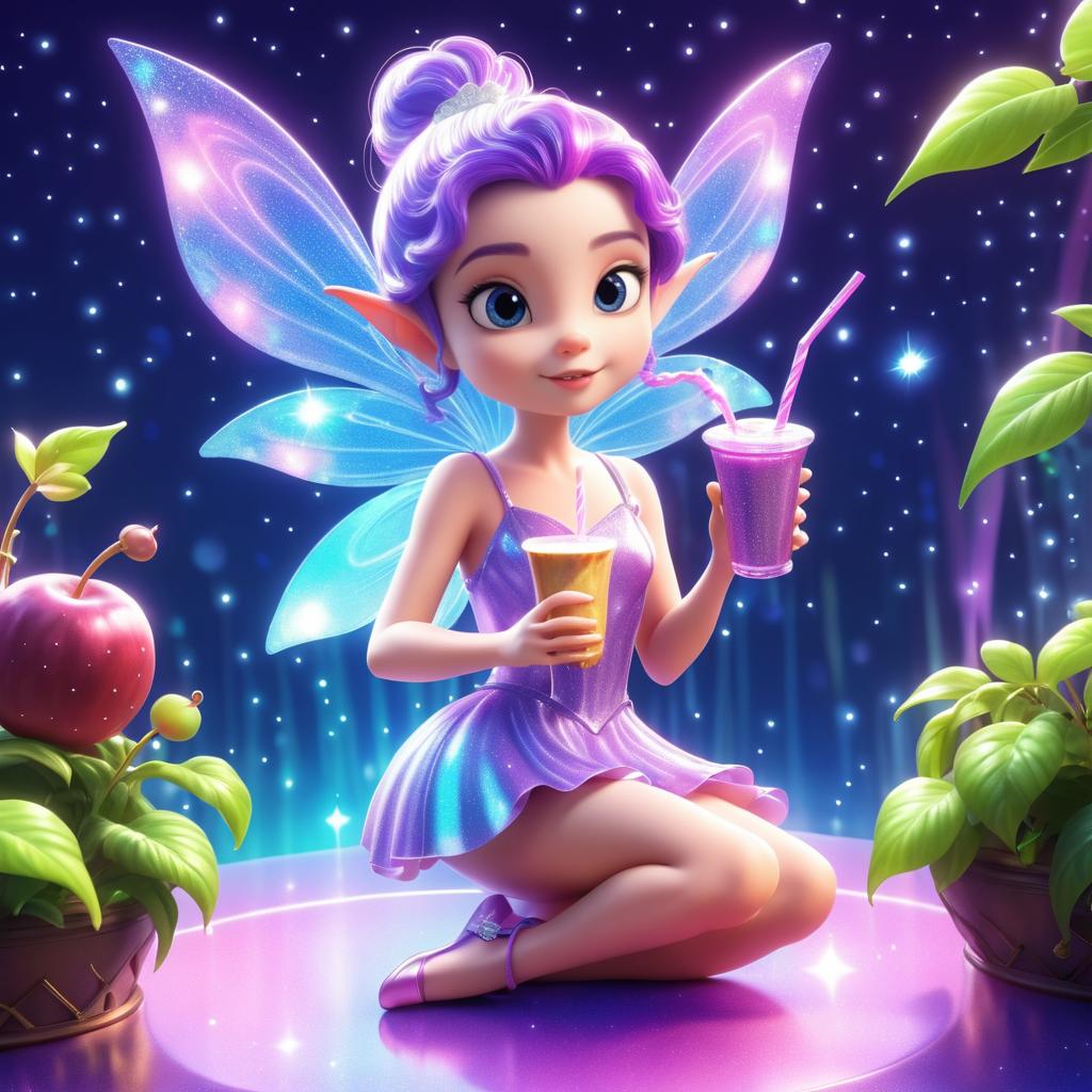 Curious Fairy Bella with Smoothie Delight