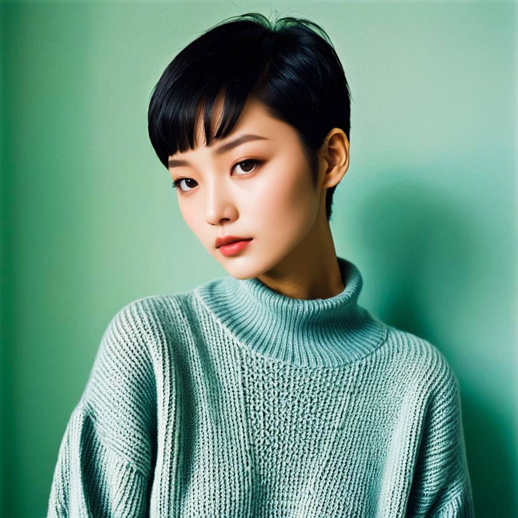 Stylish East Asian Woman in W Magazine