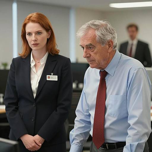 Two Professionals in Office Discussion