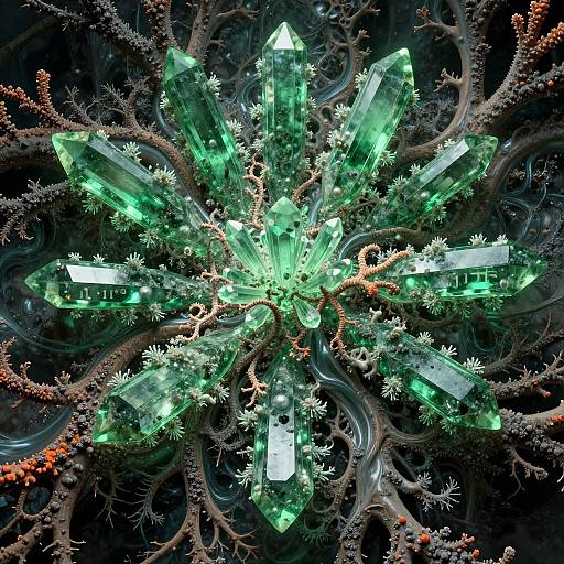 Epic Emerald Tiberium Crystal Fractal