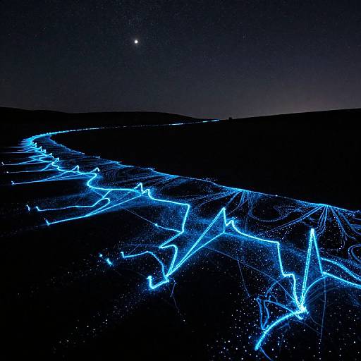 Bioluminescent Dunes and Nocturnal Birds