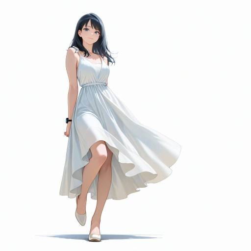 Elegant Slender Woman in Casual Attire Elegant Slender Woman in Casual Attire