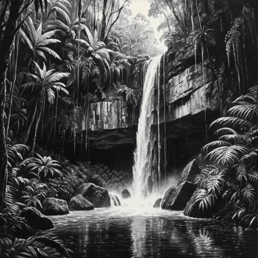 Enchanting Hidden Grotto in Rainforest Enchanting Hidden Grotto in Rainforest