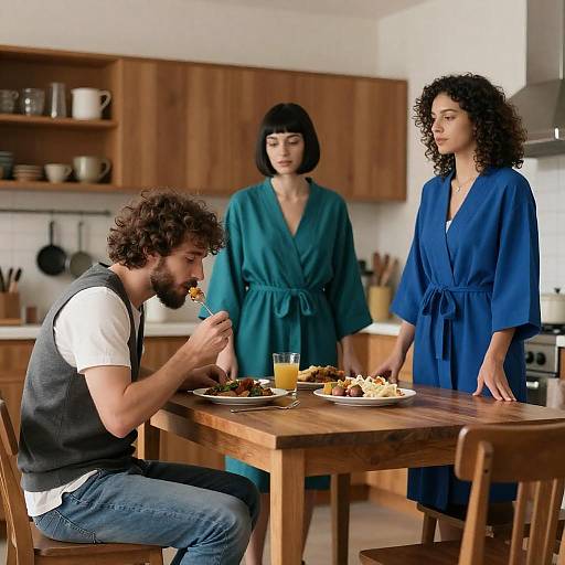 Cozy Kitchen Gathering with Friends