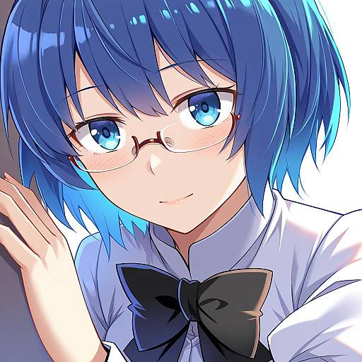 Illustration of Hakamichi shizune, katawa shoujo in the style of E.o.