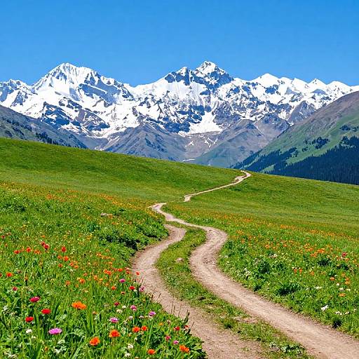 Vibrant Mountain Meadow Landscape