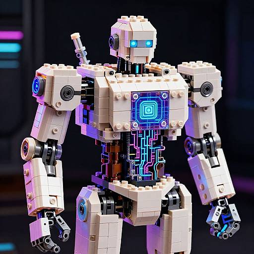 Futuristic Lego AI Robot Rendering