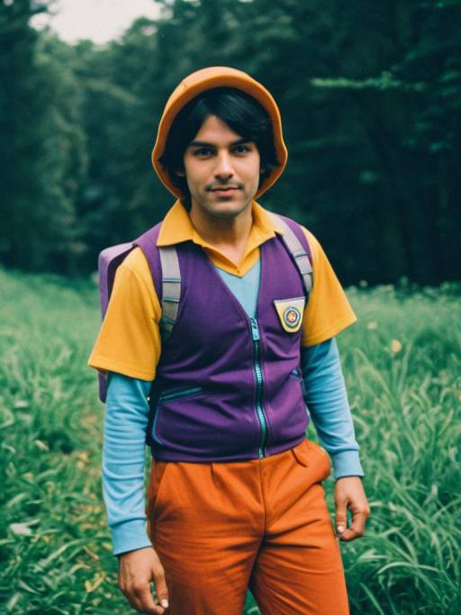 Man in Dora the Explorer Costume Outdoors