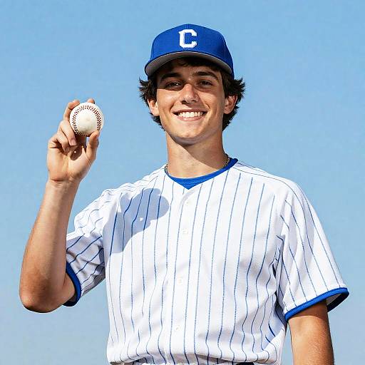 Smiling Young Baseball Player Portrait
