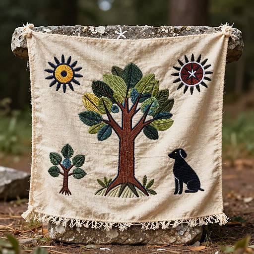 Anarcho Primitivism Natural Fiber Flag