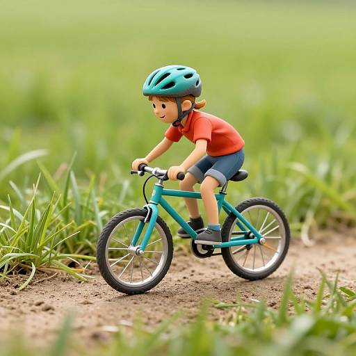 Whimsical Cyclist on Vibrant Ride