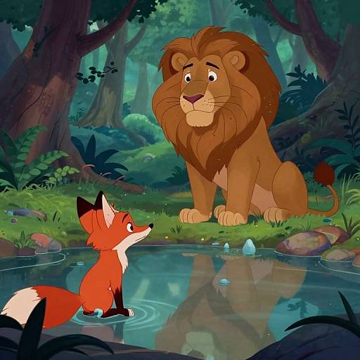 Surreal Fox to Lion Transformation