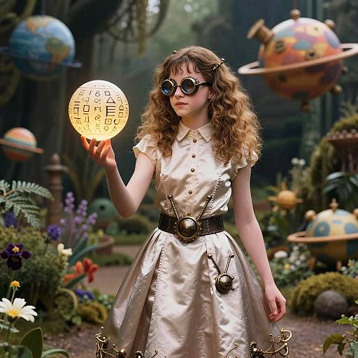 Steampunk Hermione in Mystical Garden