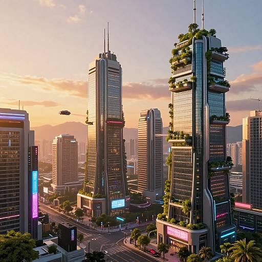 Maxis Futuristic Eco Cyberpunk Cityscape