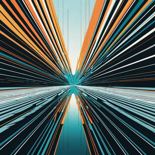 Futuristic Digital Landscape with Geometric Patterns