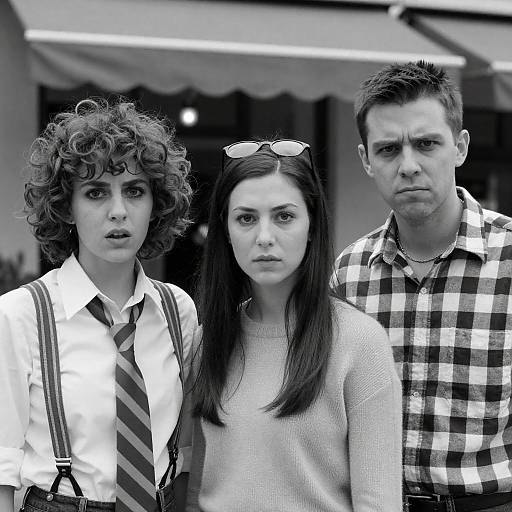 Dramatic Portrait of Three Outdoors